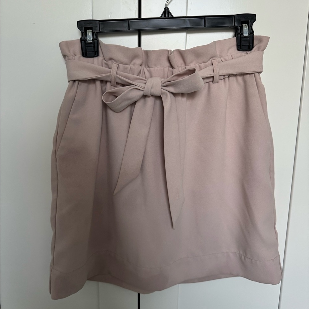 Express Blush Pink Mini Skirt with Bow